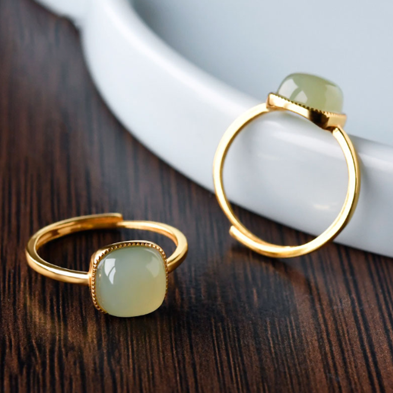 Hetian jade ring