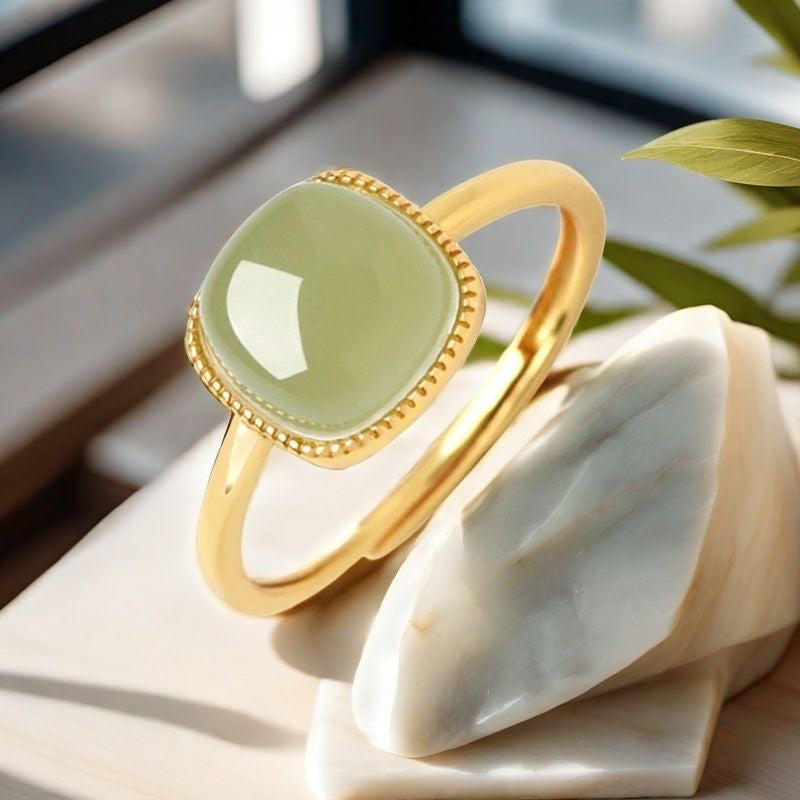 Hetian jade ring