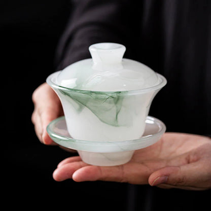 Natural white marble tea sets